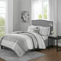 New 🥰 Madison Park Christian 4 Piece Jacquard Coverlet Set Grey 😉 -Madison Park Sales unnamed file 4489