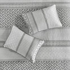 New 🥰 Madison Park Christian 4 Piece Jacquard Coverlet Set Grey 😉 -Madison Park Sales unnamed file 4493