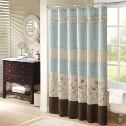 Buy 🛒 Madison Park Belle Faux Silk Embroidered Floral Shower Curtain 🤩 -Madison Park Sales unnamed file 45