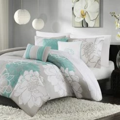 New 😍 Madison Park Brianna Aqua Cotton Duvet Cover Set 🛒 -Madison Park Sales unnamed file 4518