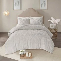 Brand new 😍 Madison Park Virginia Tufted Cotton Chenille Medallion Comforter Set Grey 👏 -Madison Park Sales unnamed file 452