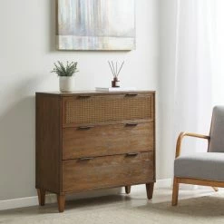 Deals ⌛ Madison Park Allen Natural 3-Drawer Accent Chest 🎁
