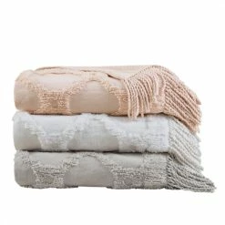 Best Sale 🎉 Madison Park Hannah 100-percent Cotton Tufted Chenille Lightweight Throw With Fringe Tassel Grey 👍 -Madison Park Sales unnamed file 4562