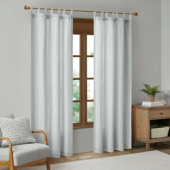 Best Pirce โค๏ธ Madison Park Barnet Faux Linen Tab Top Panel With Fleece Lining - 84" Panel Grey ๐ 5 Best Pirce โค๏ธ Madison Park Barnet Faux Linen Tab Top Panel With Fleece Lining - 84" Panel Grey ๐ - Image 3