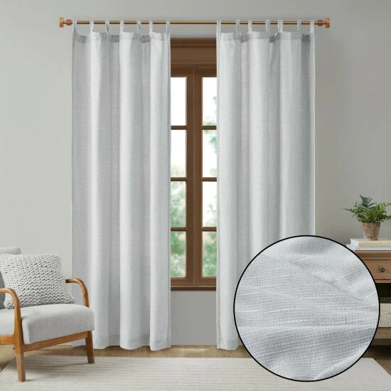 Best Pirce โค๏ธ Madison Park Barnet Faux Linen Tab Top Panel With Fleece Lining - 84" Panel Grey ๐ 6 Best Pirce โค๏ธ Madison Park Barnet Faux Linen Tab Top Panel With Fleece Lining - 84" Panel Grey ๐ - Image 4