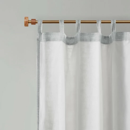 Best Pirce โค๏ธ Madison Park Barnet Faux Linen Tab Top Panel With Fleece Lining - 84" Panel Grey ๐ 8 Best Pirce โค๏ธ Madison Park Barnet Faux Linen Tab Top Panel With Fleece Lining - 84" Panel Grey ๐ - Image 6