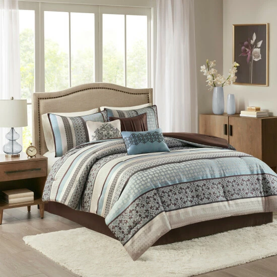 Best deal ๐ Madison Park Harvard 7-piece Comforter Set Blue โค๏ธ 4 Best deal ๐ Madison Park Harvard 7-piece Comforter Set Blue โค๏ธ - Image 2