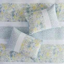 Buy ✔️ Madison Park Ava 3 Piece Reversible Cotton Coverlet Set Aqua/Yellow ⭐ -Madison Park Sales unnamed file 4621