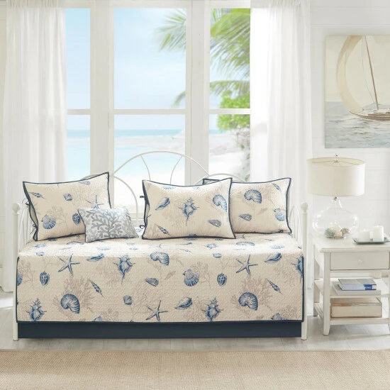 Promo ❤️ Madison Park Nantucket Blue 6-Piece Daybed Set ✨ 3 Promo ❤️ Madison Park Nantucket Blue 6-Piece Daybed Set ✨