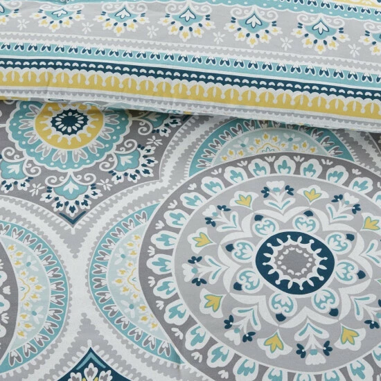 Top 10 ๐ Madison Park Delta Teal 7 Pieces Reversible Cotton Sateen Printed Comforter Set ๐ 5 Top 10 ๐ Madison Park Delta Teal 7 Pieces Reversible Cotton Sateen Printed Comforter Set ๐ - Image 3