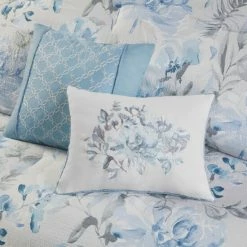 New ✔️ Madison Park Zayden Blue 8 Piece Printed Seersucker Comforter And Coverlet Set Collection 💯 -Madison Park Sales unnamed file 4794