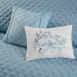 New ✔️ Madison Park Zayden Blue 8 Piece Printed Seersucker Comforter And Coverlet Set Collection 💯 -Madison Park Sales unnamed file 4795
