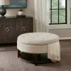 Coupon 🤩 Madison Park Javier Round Storage Ottoman Cream/brown 🛒 -Madison Park Sales unnamed file 4797
