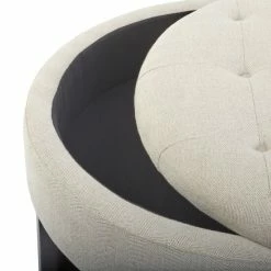 Coupon 🤩 Madison Park Javier Round Storage Ottoman Cream/brown 🛒 -Madison Park Sales unnamed file 4800