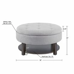 Coupon 🤩 Madison Park Javier Round Storage Ottoman Cream/brown 🛒 -Madison Park Sales unnamed file 4804