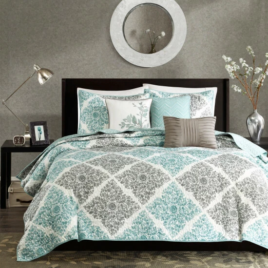 Top 10 โ๏ธ Madison Park Montecito 6 Piece Reversible Coverlet Set Aqua ๐ 3 Top 10 โ๏ธ Madison Park Montecito 6 Piece Reversible Coverlet Set Aqua ๐