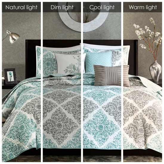 Top 10 โ๏ธ Madison Park Montecito 6 Piece Reversible Coverlet Set Aqua ๐ 5 Top 10 โ๏ธ Madison Park Montecito 6 Piece Reversible Coverlet Set Aqua ๐ - Image 3