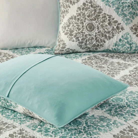 Top 10 โ๏ธ Madison Park Montecito 6 Piece Reversible Coverlet Set Aqua ๐ 8 Top 10 โ๏ธ Madison Park Montecito 6 Piece Reversible Coverlet Set Aqua ๐ - Image 6