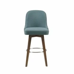 Best Pirce ✔️ Madison Park Heyes Bar Stool With Swivel Seat Blue 🌟 -Madison Park Sales unnamed file 4847