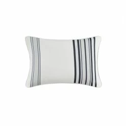 Deals 🛒 Madison Park Bolinas Printed Stripe 3M Scotchgard Outdoor Oblong Pillow - 14x20" Black 👍 -Madison Park Sales unnamed file 4887