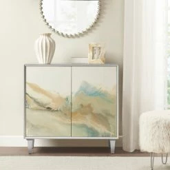 Best reviews of ๐ฏ Madison Park Chandler Silver 2 Door Abstract Modern Accent Chest ๐ฅ