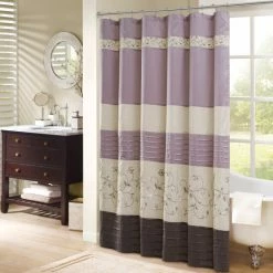 Buy 🛒 Madison Park Belle Faux Silk Embroidered Floral Shower Curtain 🤩 -Madison Park Sales unnamed file 49