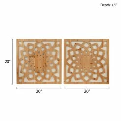 Deals ⭐ Madison Park Lotus Medallion Natural Wood Wall Decor 2 Piece Set ⭐ -Madison Park Sales unnamed file 4935