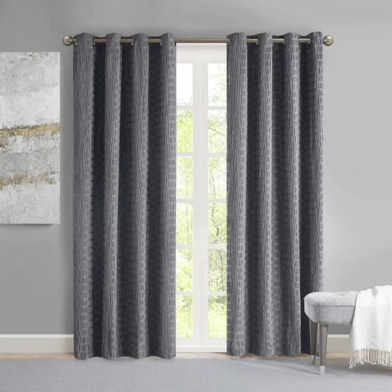 New ๐ Madison Park Bassi Crinkle Matte Satin Single Curtain Panel Purple ๐ 3 New ๐ Madison Park Bassi Crinkle Matte Satin Single Curtain Panel Purple ๐