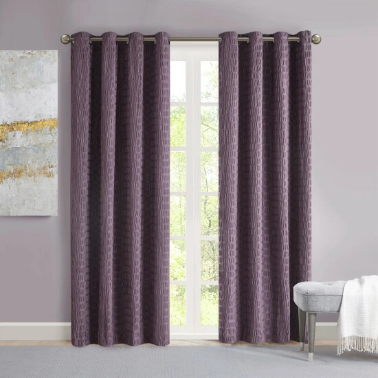 New ๐ Madison Park Bassi Crinkle Matte Satin Single Curtain Panel Purple ๐ 5 New ๐ Madison Park Bassi Crinkle Matte Satin Single Curtain Panel Purple ๐ - Image 3