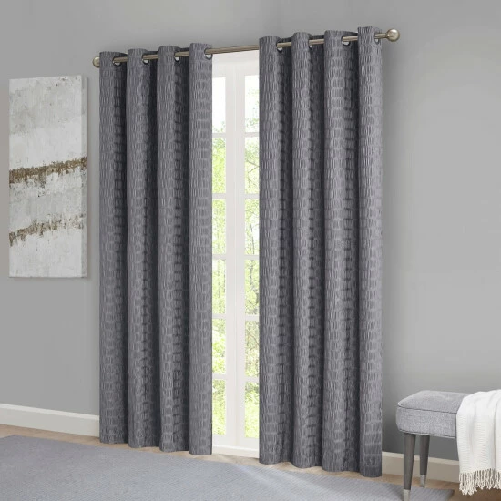 New ๐ Madison Park Bassi Crinkle Matte Satin Single Curtain Panel Purple ๐ 6 New ๐ Madison Park Bassi Crinkle Matte Satin Single Curtain Panel Purple ๐ - Image 4