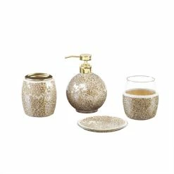 Deals 🎉 Madison Park Mosaic 4 Piece Bath Accessory Set Gold 🌟 -Madison Park Sales unnamed file 4979