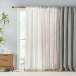 Best Pirce 🔔 Madison Park Suvi Linen Blend Light Filtering Window Panel Pair Grey 🔥