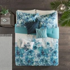 Budget 😍 Madison Park Adella Teal 7 Piece Cotton Printed Comforter Set 🤩 -Madison Park Sales unnamed file 5018