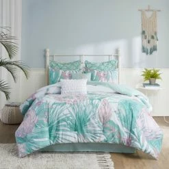 Brand new 🎉 Madison Park Bonnet Aqua 8 Piece Cotton Printed Comforter Set ⌛