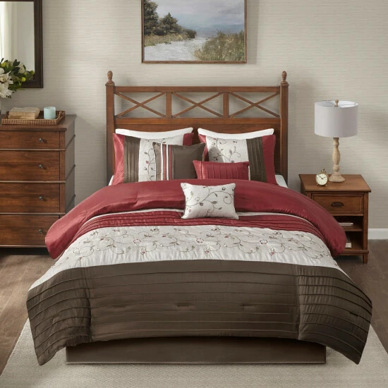 Promo ⭐ Madison Park Belle 7-piece Poly Polyoni Classic Woven Comforter Set ❤️ 3 Promo ⭐ Madison Park Belle 7-piece Poly Polyoni Classic Woven Comforter Set ❤️