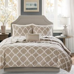 Cheap ๐ Madison Park Diablo Taupe Reversible Coverlet Set ๐