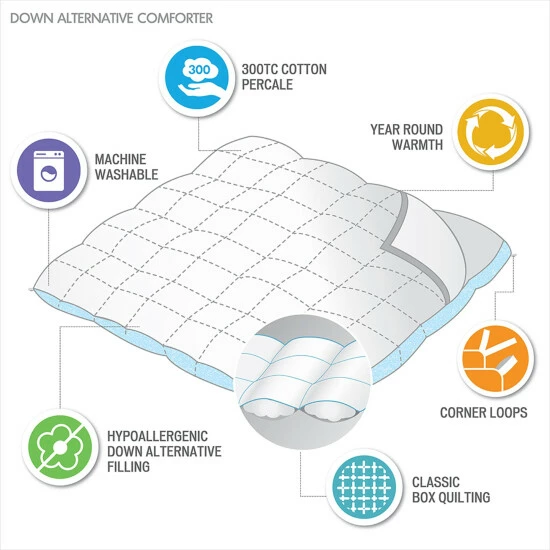 Coupon ⭐ Madison Park Westport 300 Thread Count Cotton Percale Luxury Down Alternative Comforter ✨ 7 Coupon ⭐ Madison Park Westport 300 Thread Count Cotton Percale Luxury Down Alternative Comforter ✨ - Image 5