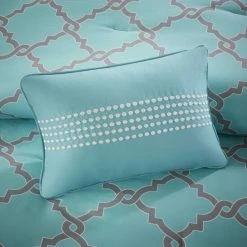 New 🥰 Madison Park Essentials Concord Aqua/ Grey Reversible Complete Comforter And Cotton Sheet Set 🛒 -Madison Park Sales unnamed file 5140