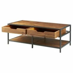Deals ⭐ Madison Park Ryker Natural Wood And Gunmetal Frame Coffee Table 🥰 -Madison Park Sales unnamed file 5166