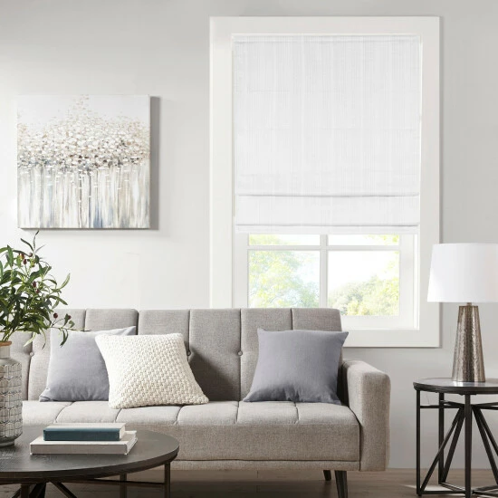 Buy ✨ Madison Park Colm Basketweave Room Darkening Cordless Roman Shade Ivory ⌛ 3 Buy ✨ Madison Park Colm Basketweave Room Darkening Cordless Roman Shade Ivory ⌛