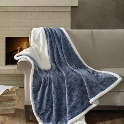 Promo ✔️ Madison Park Celia Oversized Textured Plush Berber Throw Grey 🧨 -Madison Park Sales unnamed file 5210