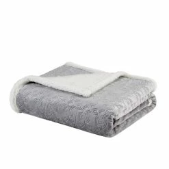 Promo ✔️ Madison Park Celia Oversized Textured Plush Berber Throw Grey 🧨 -Madison Park Sales unnamed file 5213
