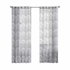 Coupon 👍 Madison Park Cyrene Printed Burnout Sheer Single Curtain Panel Seafoam 👏 -Madison Park Sales unnamed file 5223