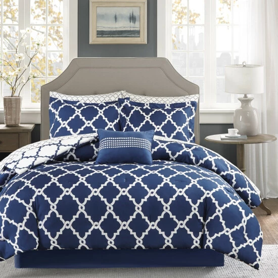 Best Sale ๐ Madison Park Essentials Cole Navy Reversible Complete Comforter Set With Cotton Bed Sheets ๐ 3 Best Sale ๐ Madison Park Essentials Cole Navy Reversible Complete Comforter Set With Cotton Bed Sheets ๐