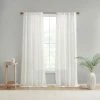 Outlet ⌛ Madison Park Calista Yarn Dye Sheer Window Panel Pair Ivory ⌛ -Madison Park Sales unnamed file 5258