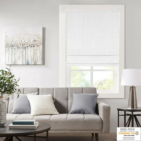 Buy ✨ Madison Park Colm Basketweave Room Darkening Cordless Roman Shade Ivory ⌛ 11 Buy ✨ Madison Park Colm Basketweave Room Darkening Cordless Roman Shade Ivory ⌛ - Image 9