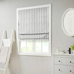 Promo 😀 Madison Park Hampton Yarn Dyed Striped Light Filtering Cordless Roman Shade Taupe 🛒 -Madison Park Sales unnamed file 5269