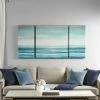 Budget 👍 Madison Park Teal Tides Blue Coastal Gel 🧥 Coat Canvas 3 Pieces Set With MDF Stretcher Bar 🔥 -Madison Park Sales unnamed file 5278