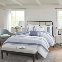 Discount 🧨 Madison Park Levi Blue/ Natural 5 Piece Jacquard Comforter Set 😉 -Madison Park Sales unnamed file 5326