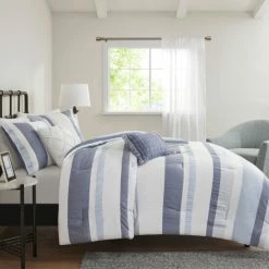 Discount 🧨 Madison Park Levi Blue/ Natural 5 Piece Jacquard Comforter Set 😉 -Madison Park Sales unnamed file 5327